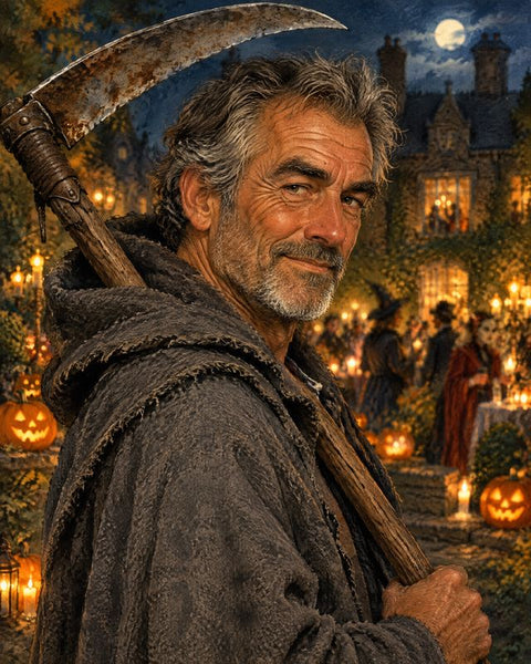 Hagedorn als Sensenmann